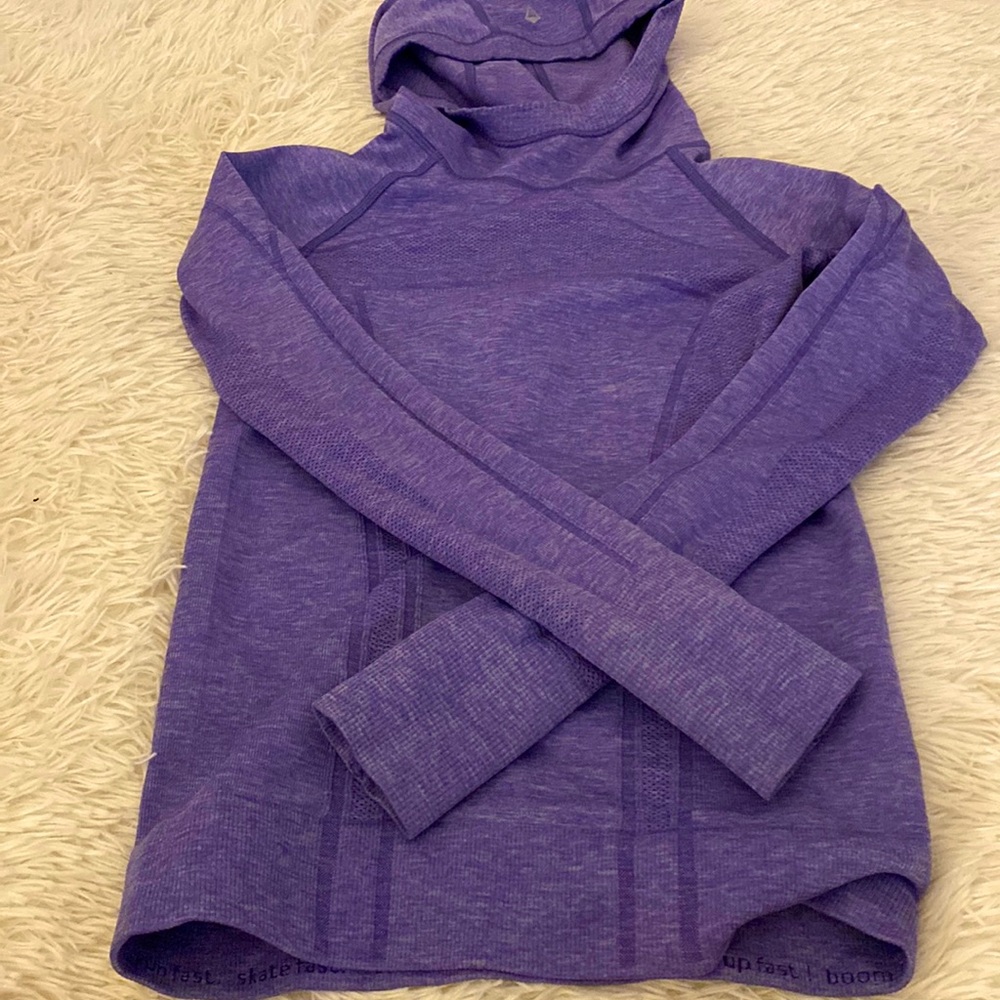 Barely worn ivivva long sleeve hodded tight fit athletic shirt
